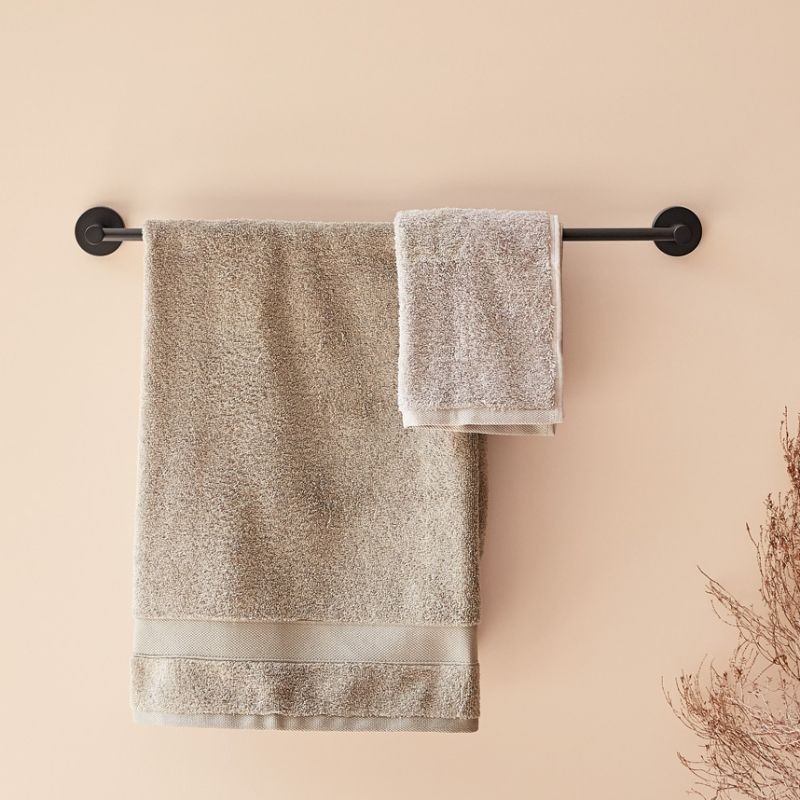 Toallero 60 cm Negro mate – Serie modular