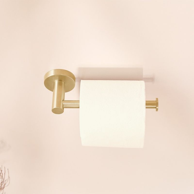Portarrollos sin tapa Oro cepillado – Serie modular