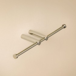 LOGIC PORTAROLLOS DOBLE INOX BRILLO