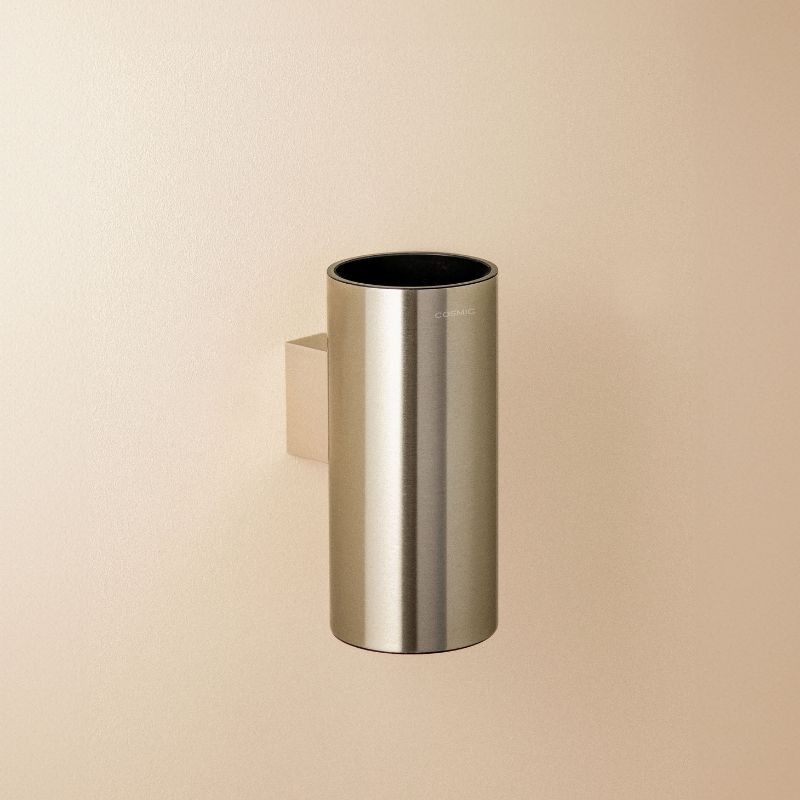 LOGIC PORTACEPILLOS PARED INOX BRILLO