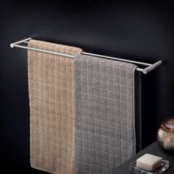 LOGIC TOALLERO DOBLE 60 CM INOX CEPILLADO