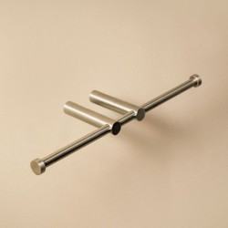 LOGIC PORTAROLLOS DOBLE INOX CEPILLADO