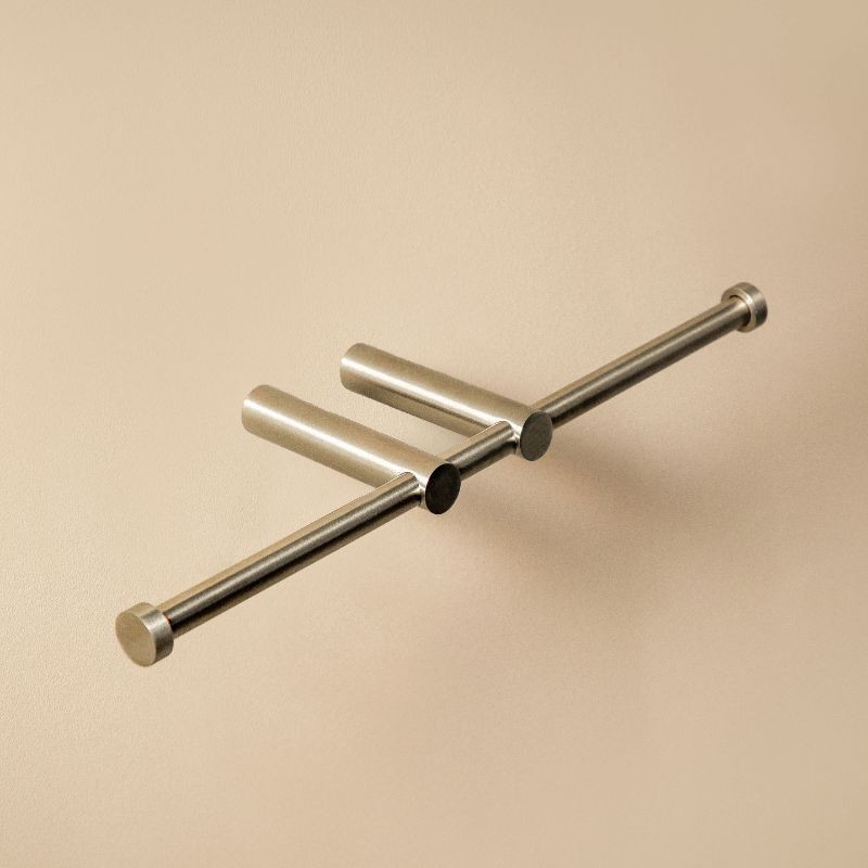 LOGIC PORTAROLLOS DOBLE INOX CEPILLADO