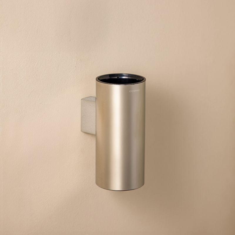 LOGIC PORTACEPILLOS PARED INOX CEPILLADO