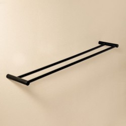 LOGIC TOALLERO DOBLE 60 CM NEGRO MATE
