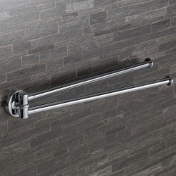 TOALLERO DOBLE 34,5 CM PLUS CROMO BRILLO