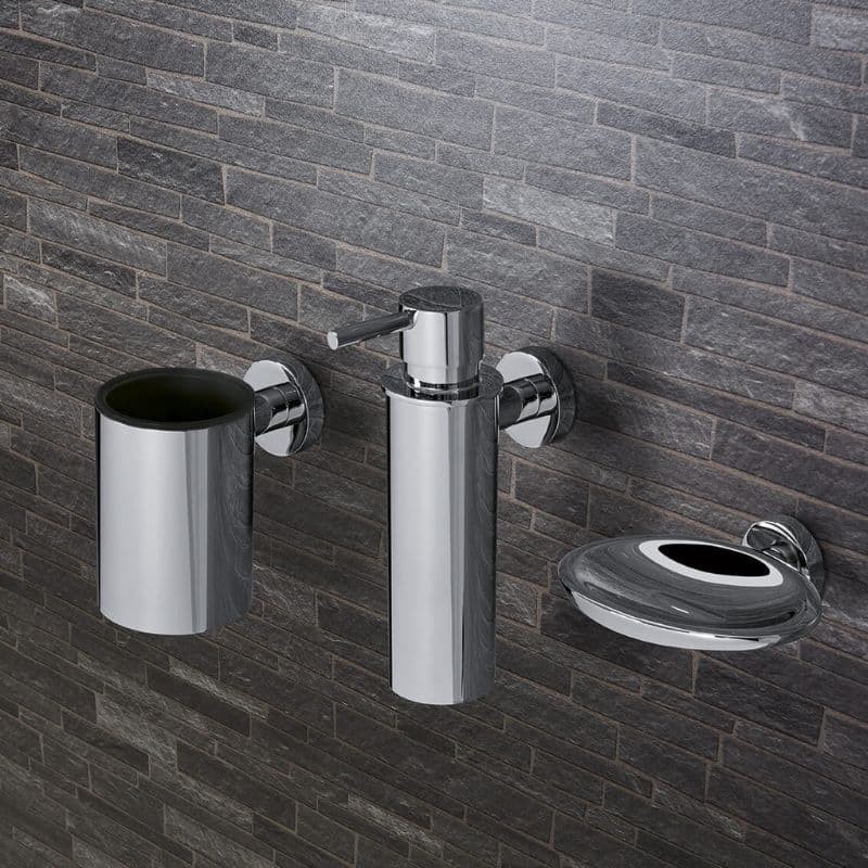 Jabonera pared cromo brillo - Colección Plus