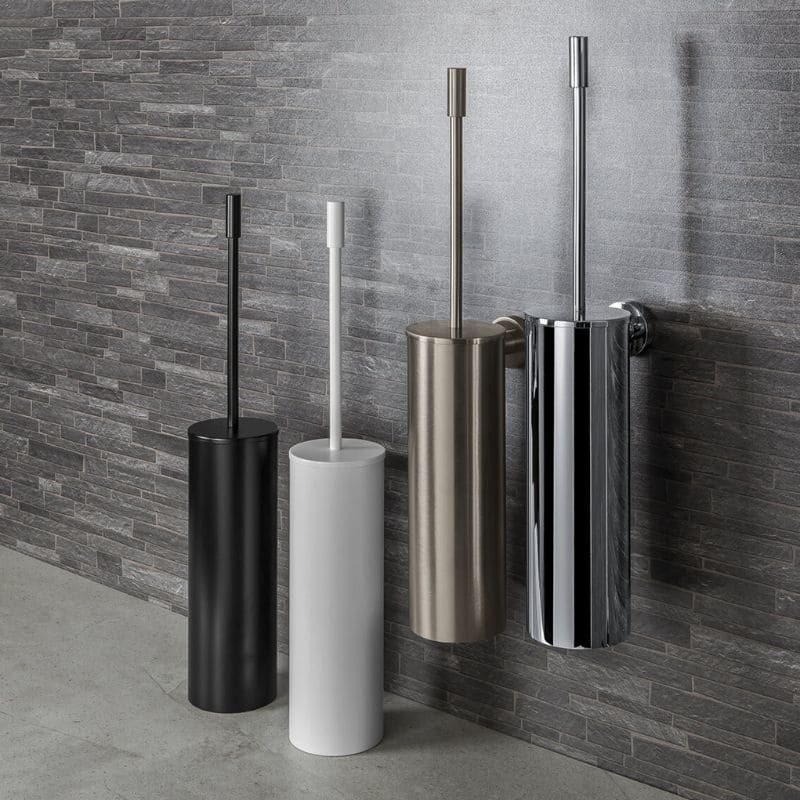 Escobillero de pared cromo brillo - Colección Plus