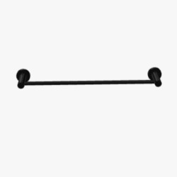 TOALLERO 63,5 CM PLUS NEGRO MATE