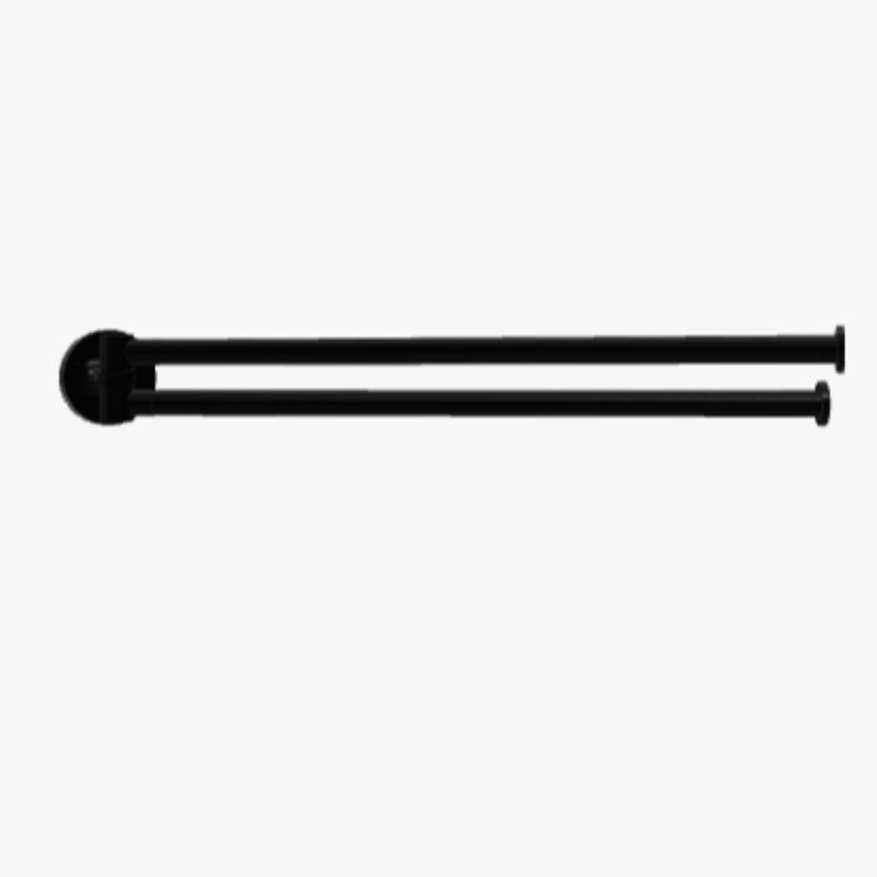 TOALLERO DOBLE 34,5 CM PLUS NEGRO MATE