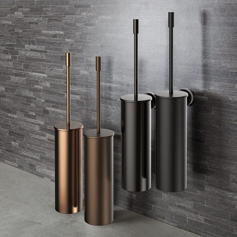 Escobillero de pared negro mate - Colección Plus