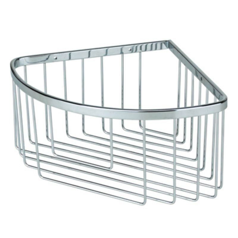 Jabonera rinconera acero inoxidable cromo 220x220x120 mm para baño