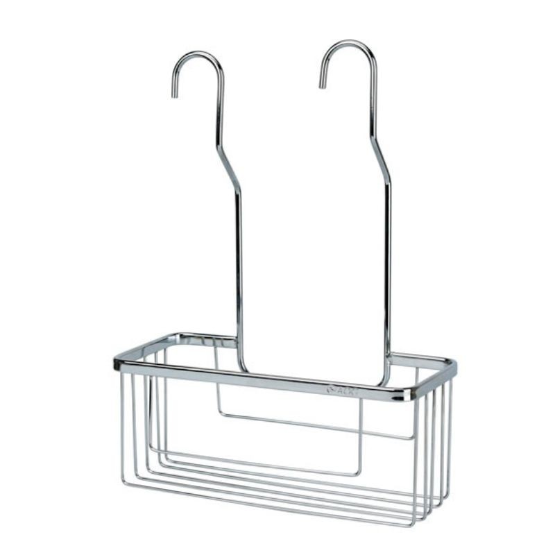 Jabonera colgar rectangular acero inoxidable cromo 280x125x390 mm para baño