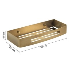 NERVA JABONERA RECTANGULAR ORO MATE