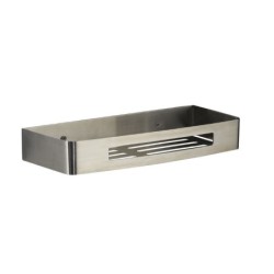 NERVA JABONERA RECTANGULAR NÍQUEL CEPILLADO