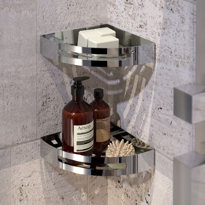 Nerva jabonera de ducha angular para ducha inox pulido 210x210x45 mm