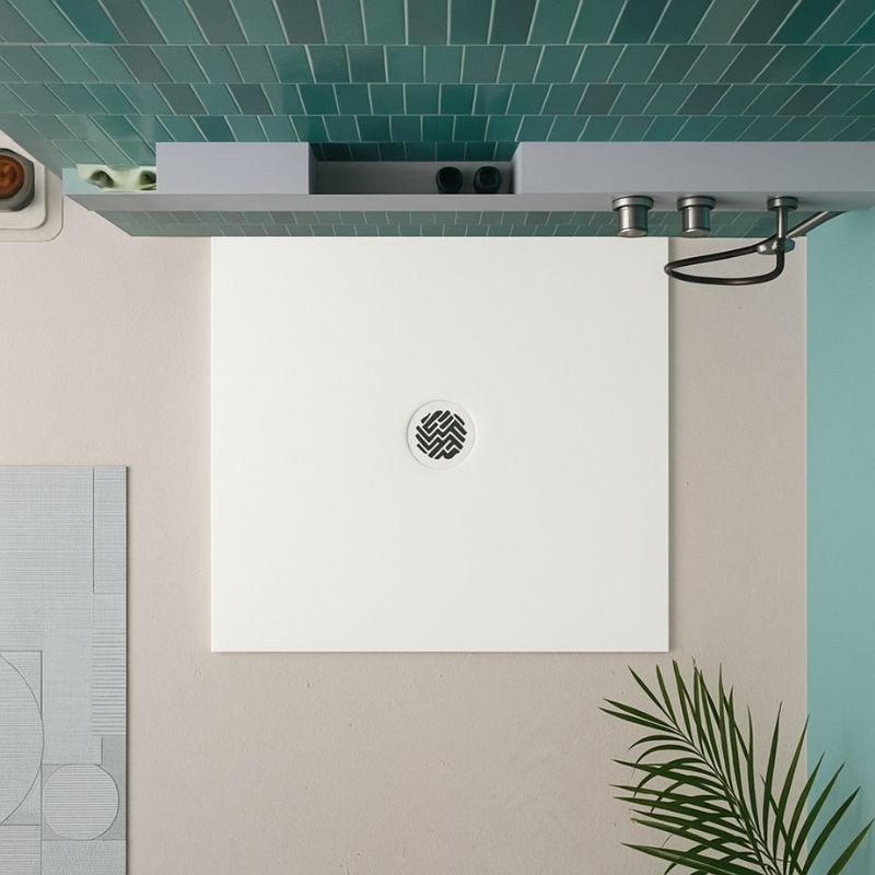PLATO DUCHA NEO KROMAT LISO BLANCO 80X80