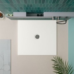 PLATO DUCHA NEO KROMAT LISO BLANCO 90X90