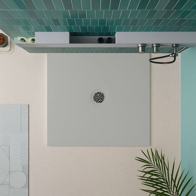 PLATO DUCHA NEO KROMAT LISO CEMENT 90X90