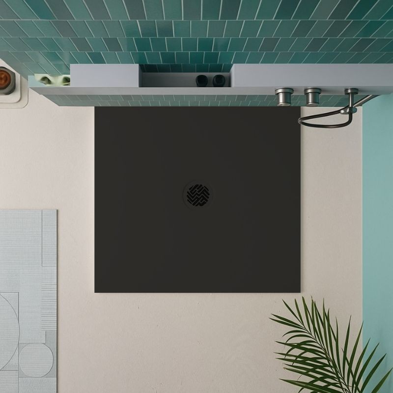 PLATO DUCHA NEO KROMAT LISO GRAPHITE 100X100