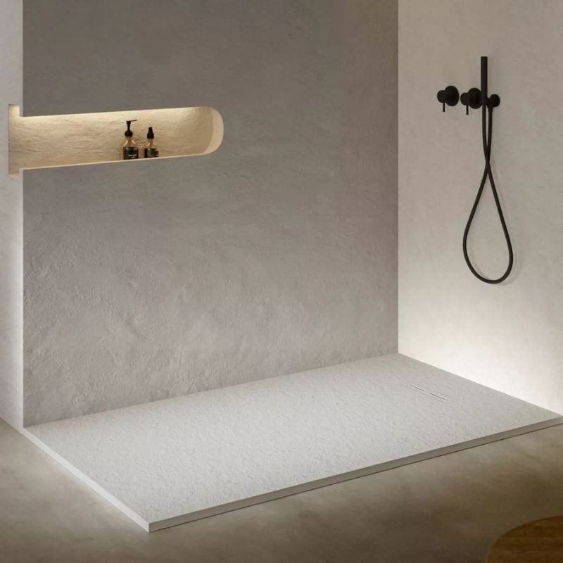 Plato de ducha Alma Slate blanco 120x70