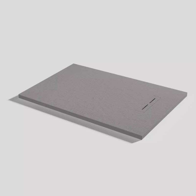 PLATO DUCHA ALMA SLATE CEMENTO 100X80