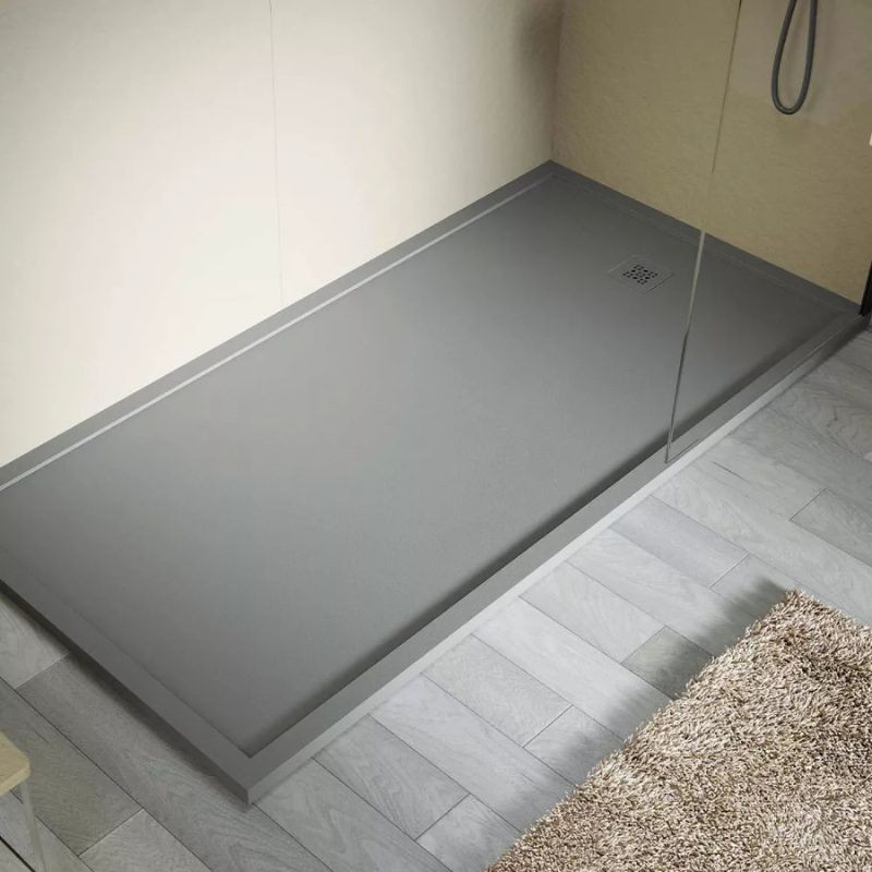 Plato de ducha Arq Zero cemento 120x80