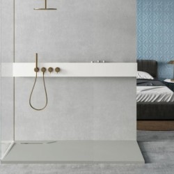 PLATO DUCHA TWINS YR KROMAT CEMENT 140X80