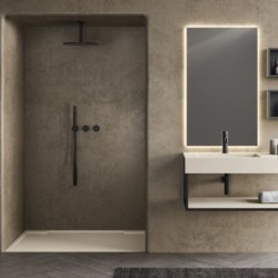 PLATO DUCHA LINE X KROMAT PIZARRA BLANCO 120X90