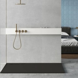 PLATO DUCHA TWINS YR KROMAT GRAPHITE 120X90