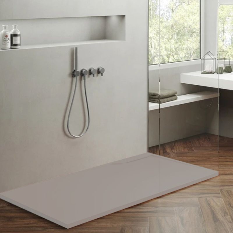 PLATO DUCHA TWINS YL KROMAT CEMENT 140X90