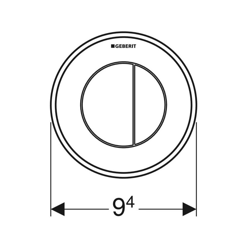 Geberit Pulsador Serie10 Negro 116055161