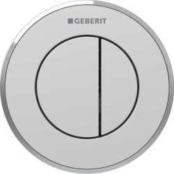 Pulsador a distancia neumático Geberit serie 10, round, para doble descarga, empotrado
