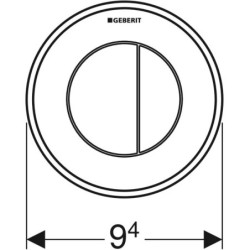 Pulsador a distancia neumático Geberit serie 10, round, para doble descarga, empotrado