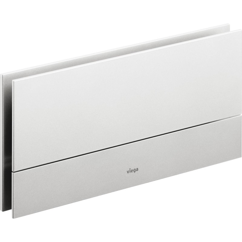 Pulsador manual Visign for More 101, metal y cristal, doble descarga, cisternas empotradas