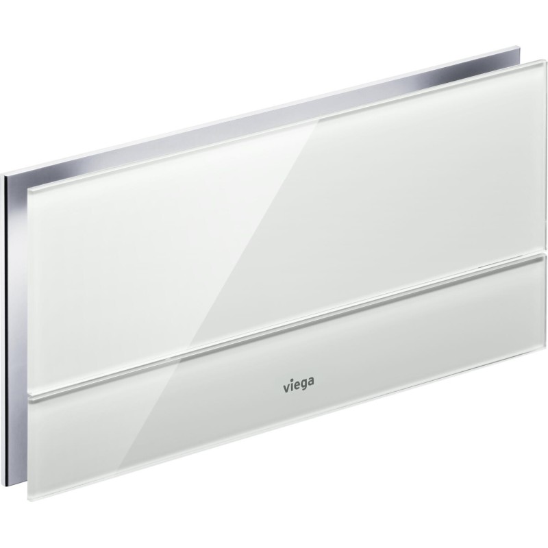 Pulsador manual Visign for More 101, metal y cristal, doble descarga, cisternas empotradas