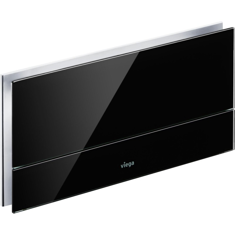 Pulsador manual Visign for More 101, metal y cristal, doble descarga, cisternas empotradas