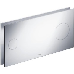 Pulsador manual Visign for More 100, metal y cristal, doble descarga, cisternas empotradas