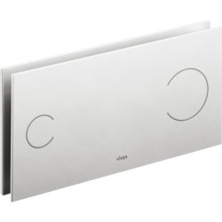 Pulsador manual Visign for More 100, metal y cristal, doble descarga, cisternas empotradas