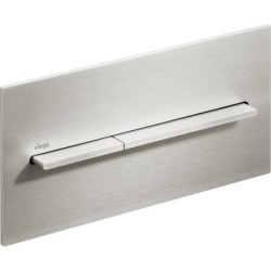 Pulsador manual Visign for More 104, metal, doble descarga, cisternas empotradas