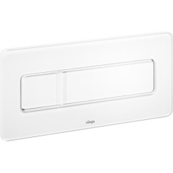 Pulsador manual Visign for More 105, metal y cristal, doble descarga, cisternas empotradas