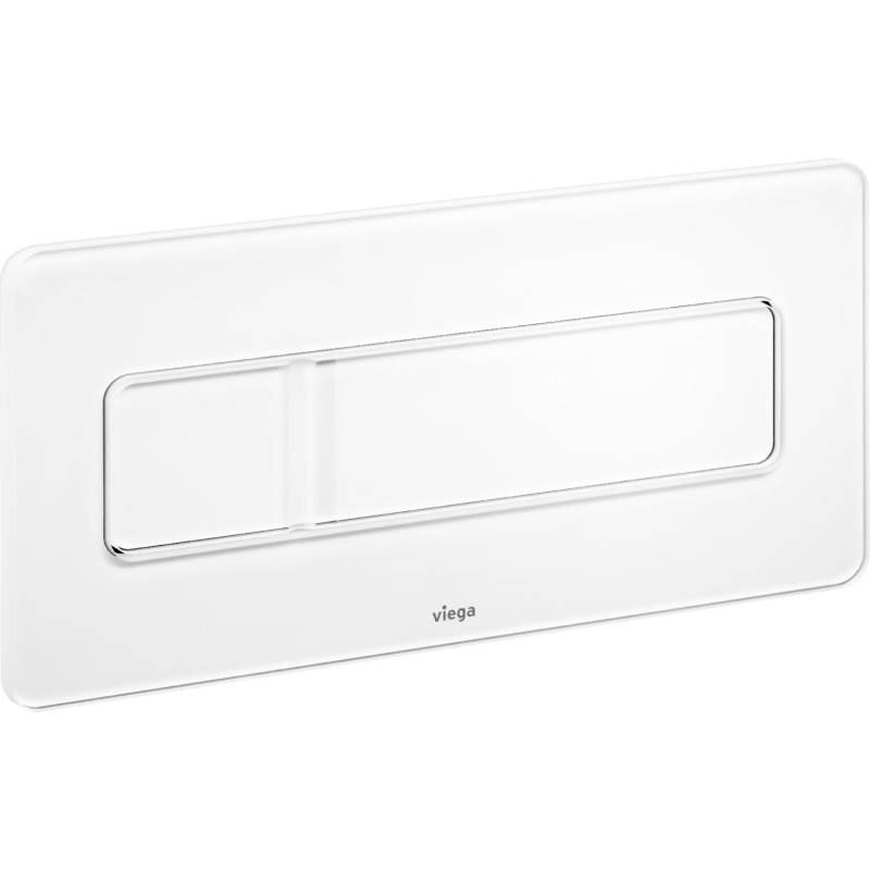 Pulsador manual Visign for More 105, metal y cristal, doble descarga, cisternas empotradas