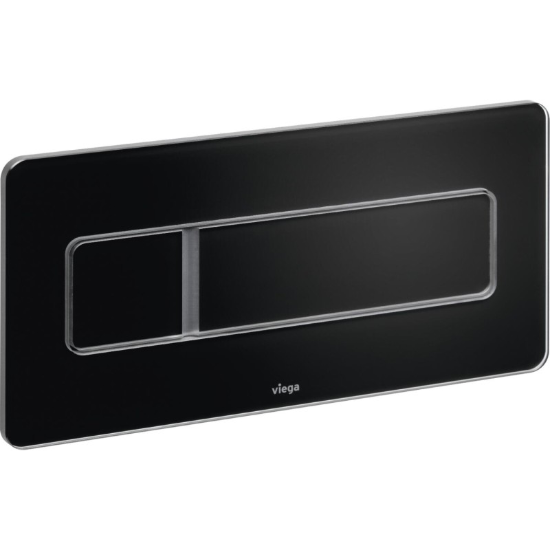 Pulsador manual Visign for More 105, metal y cristal, doble descarga, cisternas empotradas
