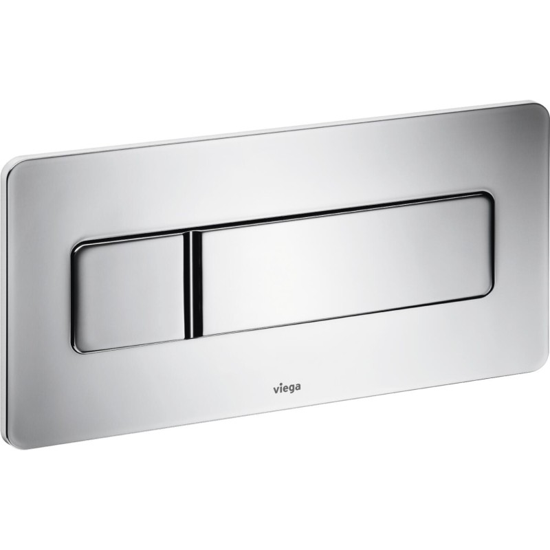 Pulsador manual Visign for More 105, metal y cristal, doble descarga, cisternas empotradas