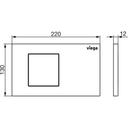 Pulsador manual para inodoro modelo Visign for Public 13, compatible con cisternas Prevista