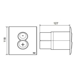 Pulsador easy dual abs resistente rayaduras botón ajustable