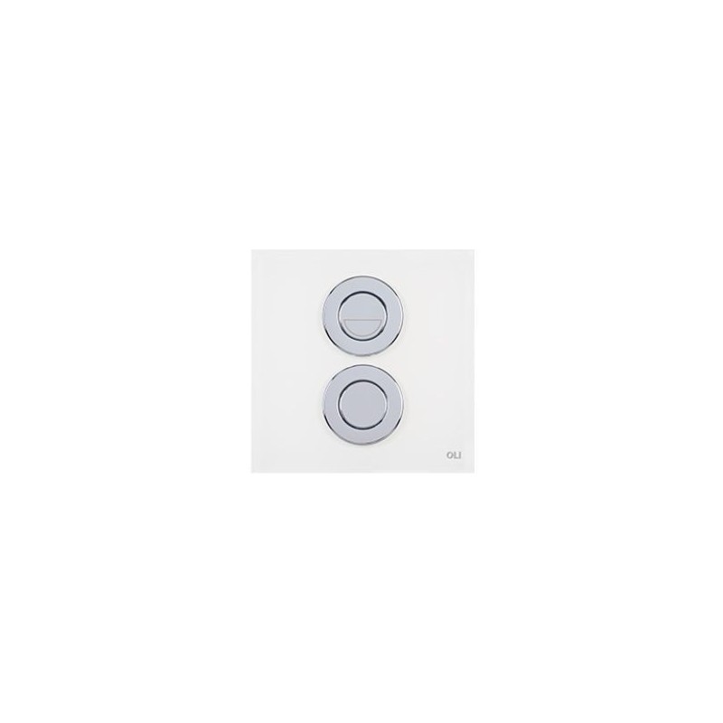 Pulsador sm15 vidrio templado blanco diseño arquitectónico