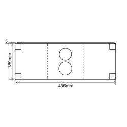 Pulsador sm15 vidrio templado blanco diseño arquitectónico