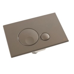 Pulsador Globe diseño redondeado clásico en ABS resistente con diferenciación media y descarga completa.