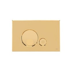 Pulsador Globe diseño redondeado clásico en ABS resistente con diferenciación media y descarga completa.